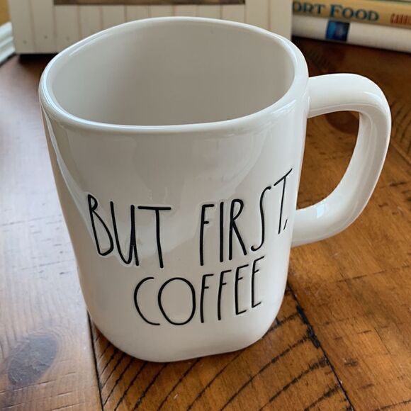 Rae Dunn BUT FIRST COFFEE White mug‎ - Picture 1 of 5